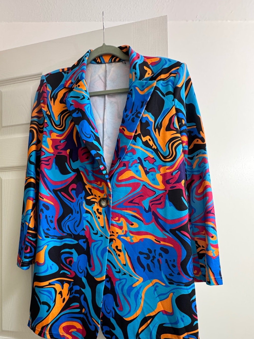 Colorful, graphic-print blazer